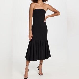 Susana Monaco Tube Flutter Bottom Midi Dress NWTNW XS